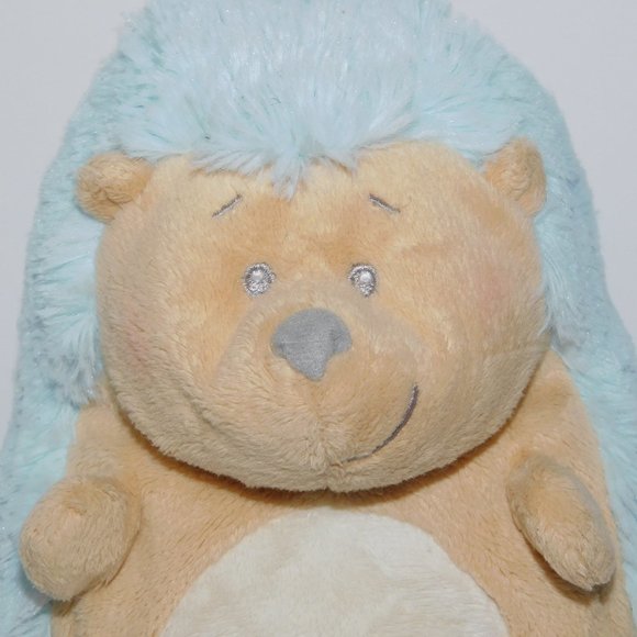 Ganz 8" Plush Blue Musical Belly Bright Stuffed Light Up Hedgehog Lovey Baby - Picture 2 of 11